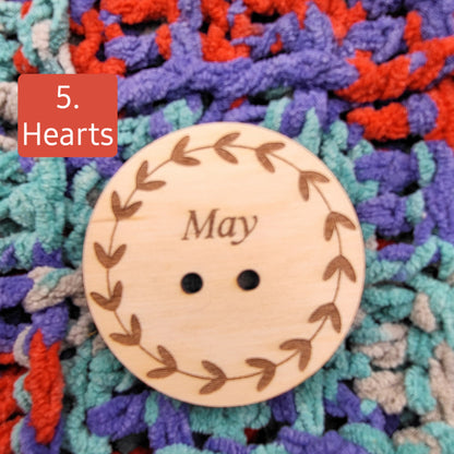Temperature Blanket Month Buttons