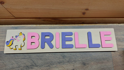 Puzzle name board