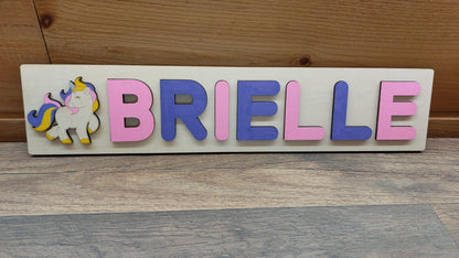 Puzzle name board