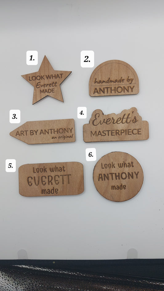 Kids artwork magnet