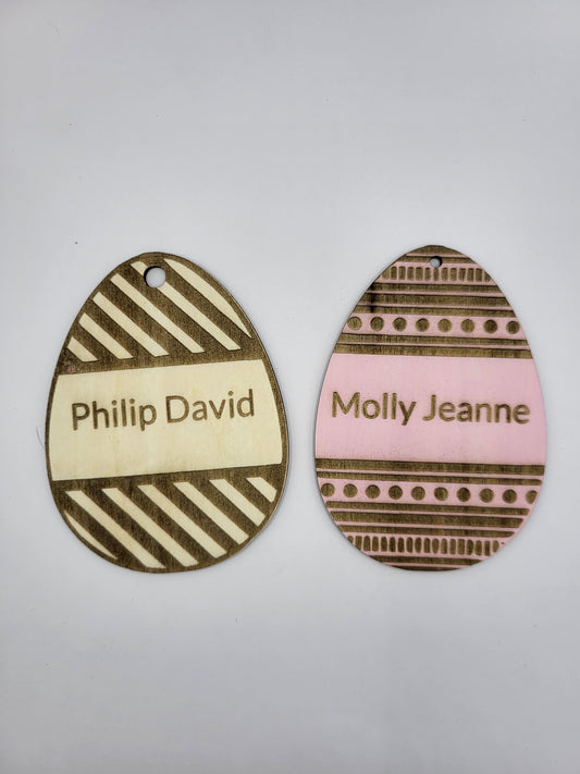 Easter basket tag