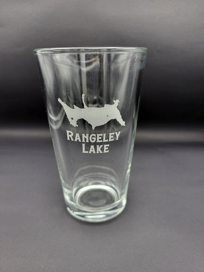 Custom lake etched glassware