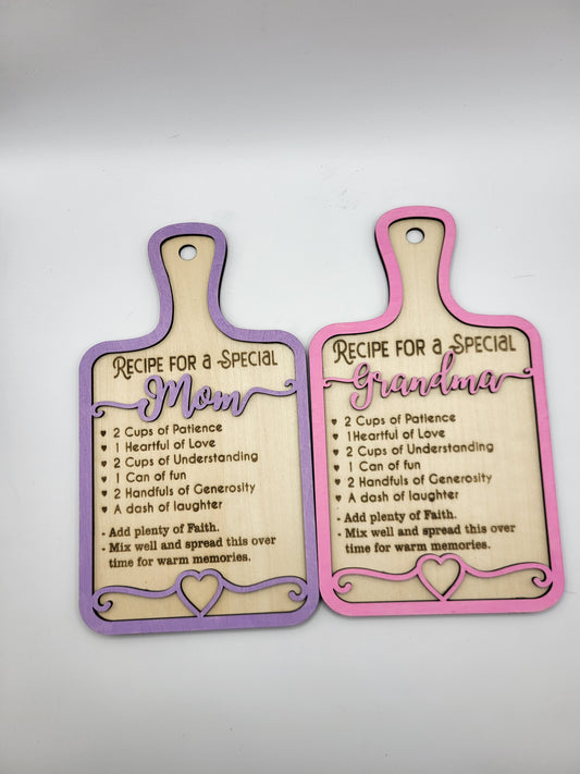 Recipe board decor