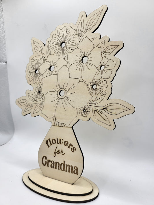 Flower holder with stand