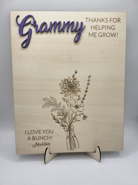Handprint bouquet art