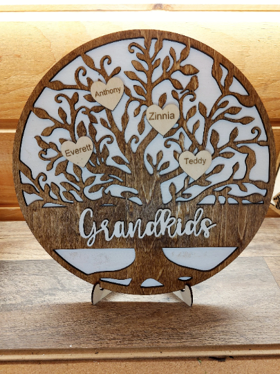 Grandkids sign with stand